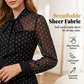 👗 Midi Jurk met Stippen en Striksluiting – Elegante A-lijn Pasvorm met Parelriem ✨