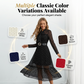 👗 Midi Jurk met Stippen en Striksluiting – Elegante A-lijn Pasvorm met Parelriem ✨