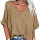 Dames casual V-hals top met losse pasvorm