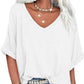 Dames casual V-hals top met losse pasvorm