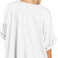 Dames casual V-hals top met losse pasvorm