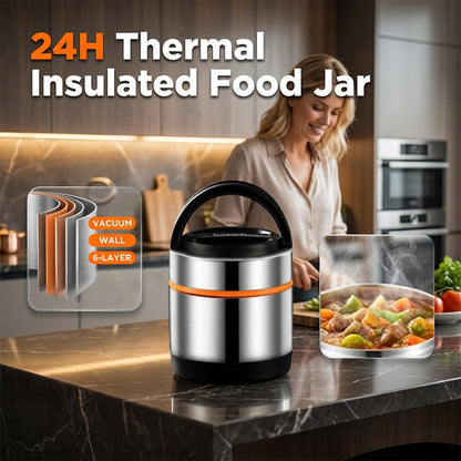 🍲🔥 50% KORTING! Roestvrijstalen Voedselthermos – Houd Je Maaltijd Warm & Vers Onderweg
