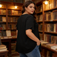 👚✨ Dames Geplooide Voorkant Pofmouw T-shirt – Elegant, Losse Pasvorm, Veelzijdig 🌸💨