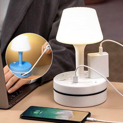 ❄️Zomerfresh 50% Korting!💡Nachtlamp met Stopcontacten & USB-poorten – Stijlvolle Bedlamp met Oplaadstation voor Slaapkamer, Bureau & Studentenkamer