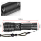 Set van superheldere, waterdichte, oplaadbare zaklampen met zoomfunctie