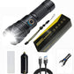 Set van superheldere, waterdichte, oplaadbare zaklampen met zoomfunctie