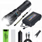 Set van superheldere, waterdichte, oplaadbare zaklampen met zoomfunctie