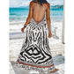 👗Maxi-jurk met zebra- en luipaardprint