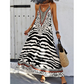 👗Maxi-jurk met zebra- en luipaardprint