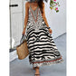 👗Maxi-jurk met zebra- en luipaardprint