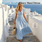 Elegante, zwierige zomerse maxi-jurk