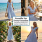 Elegante, zwierige zomerse maxi-jurk