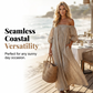 👗 Off-Shoulder Maxi Jurk – Elegant & Comfortabel Zomerstijl ✨