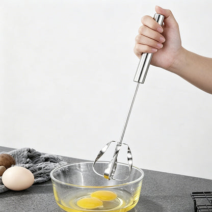 🥚🌀 Handgarde – roestvrij staal, geen batterijen nodig, veelzijdig en makkelijk schoon te maken!