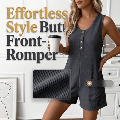 Mouwloze romper met knoopsluiting voor dames