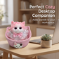 🐱🎀 Zachte Kattenknuffel met Slow-Rebound Effect – Schattige Pluche Kat met Roze Strik & Kanten Kraag