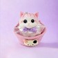 🐱🎀 Zachte Kattenknuffel met Slow-Rebound Effect – Schattige Pluche Kat met Roze Strik & Kanten Kraag