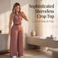 ✨ Dames 2-Delige Set | Mouwloze Top & Wijde Broek | Zomerse Stijl 🌿