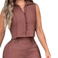✨ Dames 2-Delige Set | Mouwloze Top & Wijde Broek | Zomerse Stijl 🌿