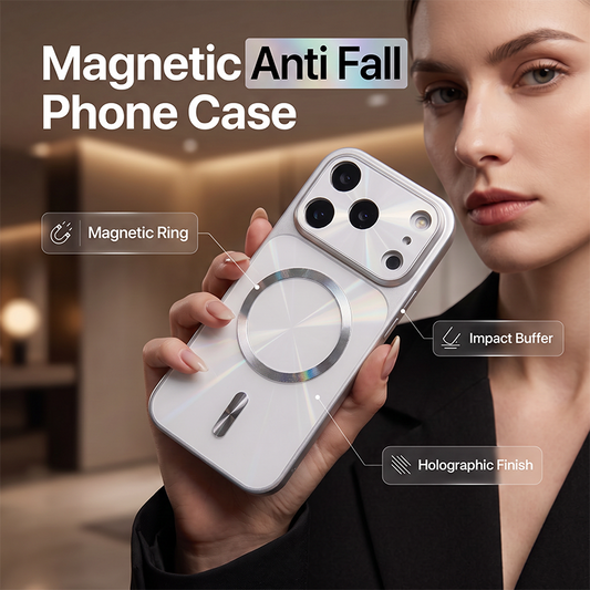 📱🧲 50% KORTING! Alsof je een onzichtbaar harnas om je telefoon spant dat élke val overleeft! Magnetisch, schokbestendig, met lens-schild – je scherm blijft heel.