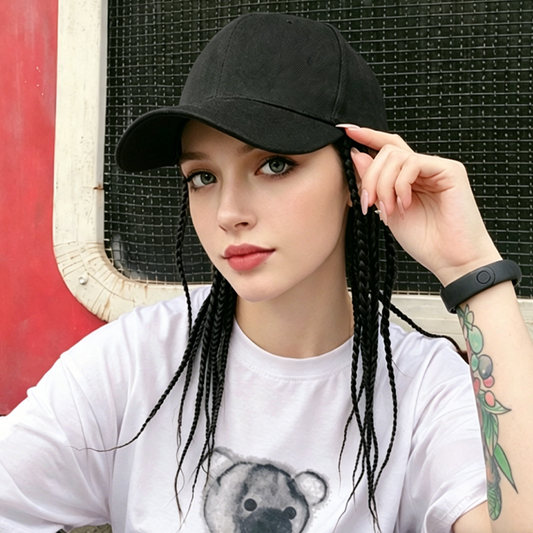 🧢 Gevlochten pruikmuts – Direct een stijlvolle haartransformatie