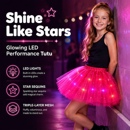 🎁 Nu 50% korting! ✨ LED-tutu met pailletten – Laat het feest stralen, magische sterrentule 💃