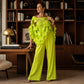 Damesjumpsuit met gesmokt en geplooid detail