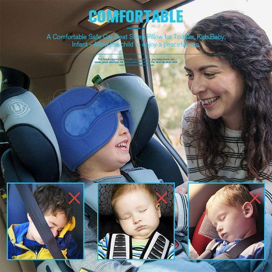 🚗 Hoofdsteunband Voor Kinderen – Verstelbare Hoofdsteun Voor Comfortabele Autoritten 😴