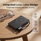Draagbare 2,5W horlogelader/powerbank met geïntegreerde kabel