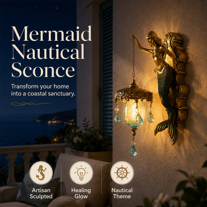 🧜‍♂️ Vintage zeemeermin wandlamp 🏘️ Geschikt voor binnen en buiten