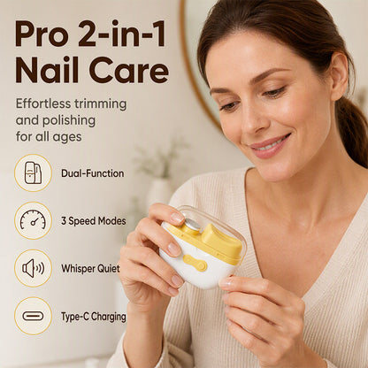 🔥2-in-1 oplaadbare elektrische nagelknipper en -vijl