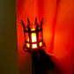 Middeleeuwse fakkel wandlamp met vintage vlameffect