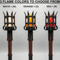 Middeleeuwse fakkel wandlamp met vintage vlameffect