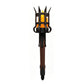 Middeleeuwse fakkel wandlamp met vintage vlameffect