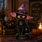💥 Met 50% KORTING! 🐈‍⬛ Gotische Halloween Heksenkat Tafellamp – Glas-in-Lood Look, Warme Sfeerverlichting & Vintage Stijl 🎃