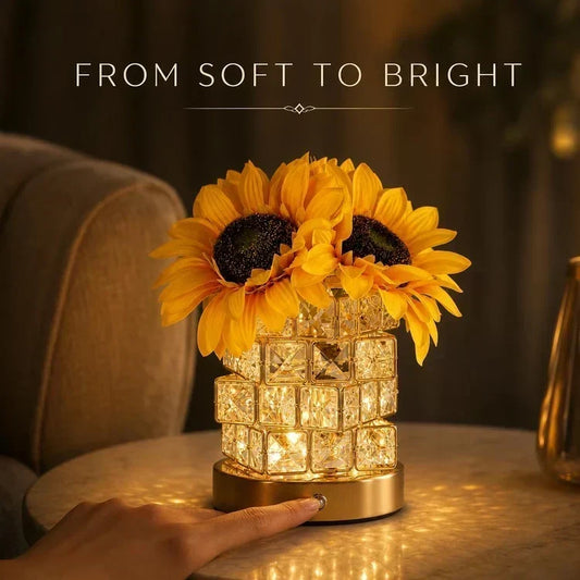 🌻 NU 50% KORTING! ✨ Nachtlampje met zonnebloemmotief – Warme gloed & elegante slaapkamerdecoratie 🛏️💡