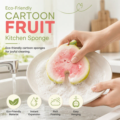 🎁 KOOP 1 KRIJG 1 GRATIS 🧽 Kleurrijke Fruitschotelspons — Perfect Voor Een Frisse & Schone Keuken