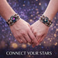 Glow-in-the-Dark-armband met 12 sterrenbeelden van leer voor mannen en vrouwen (6,9/8,1 inch）
