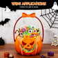 Doorzichtige Halloween-cadeautasjes in de vorm van een pompoen