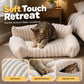 🐾✨50% KORTING! 🐱🐶 Gezellig Sofa Huisdierbedde – Ultrazacht, Verhoogde Bolsterranden & Super-Zachte Geribbelde Pluche. Meer dan 11.382 Blije Huisdieren Slapen in Stijl!✨