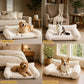 🐾✨50% KORTING! 🐱🐶 Gezellig Sofa Huisdierbedde – Ultrazacht, Verhoogde Bolsterranden & Super-Zachte Geribbelde Pluche. Meer dan 11.382 Blije Huisdieren Slapen in Stijl!✨