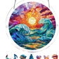 🚨 LAATSTE DAG SALE 50% KORTING 🌅 Acryl Raamhanger Met Oceaan Zonsondergang — Breng Kleurrijke Kunst In Je Huis! 🌊