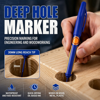 🔥 50% KORTING! ✏️ Precisie Marker met Lange Punt – Sneldrogende Waterdichte Bouwmarker voor Houtbewerking, Installatie & Klussen