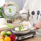 🥦 50% korting! Roestvrijstalen opvouwbare groentestomer – past in elke pan, 5 standen, vaatwasserbestendig. Gezonde stoommaaltijden! ✨🔪