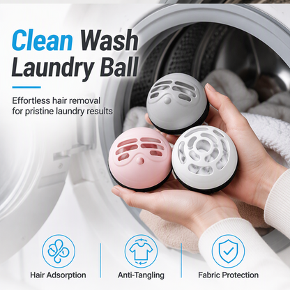 🧺 50% KORTING! 2-in-1 Wasbal – Vangt Haren & Pluisjes Op en Helpt Kleding Ontwarren