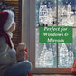 🎄 50% KORTING! Kerstdorp Raamstickers Set – Winterdorp, Sneeuwvlokken & Sterren ❄️