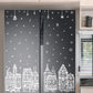 🎄 50% KORTING! Kerstdorp Raamstickers Set – Winterdorp, Sneeuwvlokken & Sterren ❄️