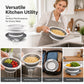 🥬 50% KORTING! 3-delige Opvouwbare Vergietset met Afdruipbak – Ruimtebesparend & Praktisch