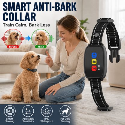 🐶🔇 50% KORTING – Slimme Blafband Zonder Schok | Helpt Overmatig Blaffen Verminderen | Comfortabel & Eenvoudig