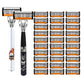 🪒🔥 50% KORTING! 6-Mesjes Scheerset Met Metalen Handvat – Glad Scheren Zonder Gedoe